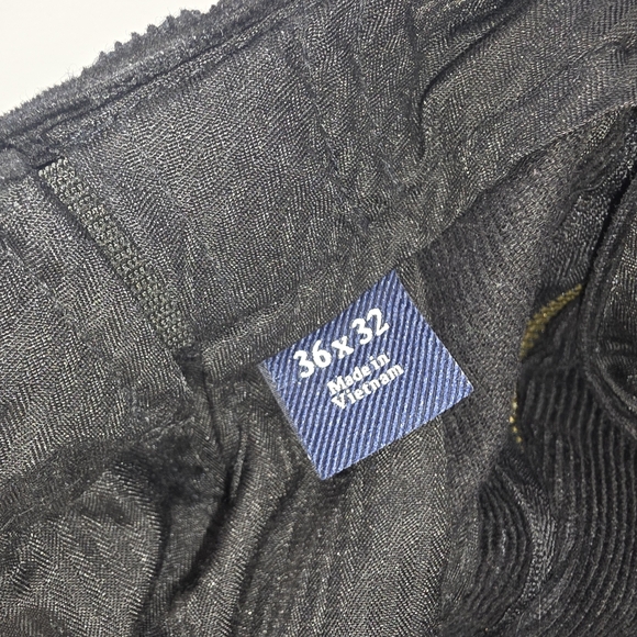 Croft & Barrow Men's Black Corduroy Pants Size 36x32 I-3317 - Picture 8 of 10